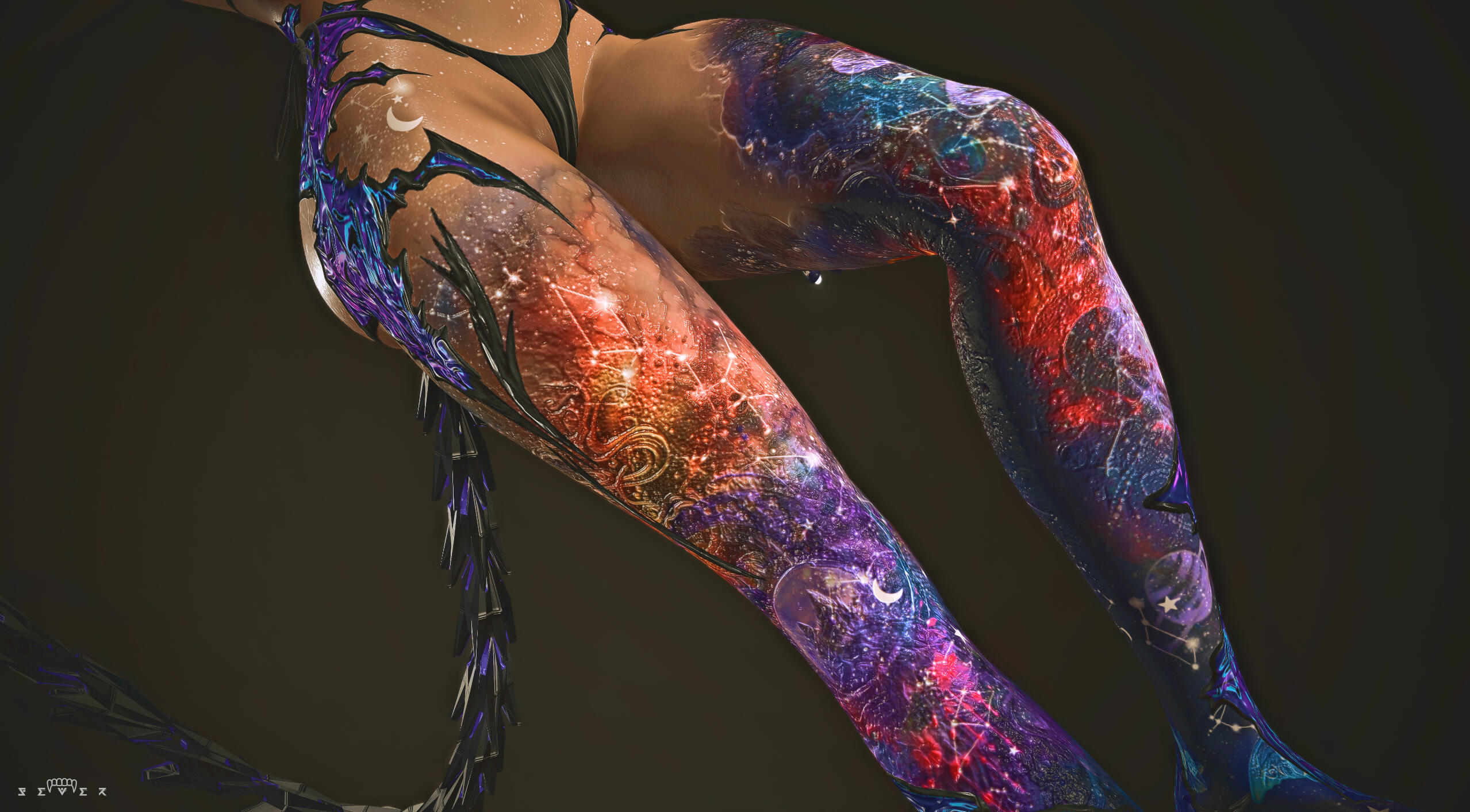 Hazelle Custom Galaxy Tattoos/Scales