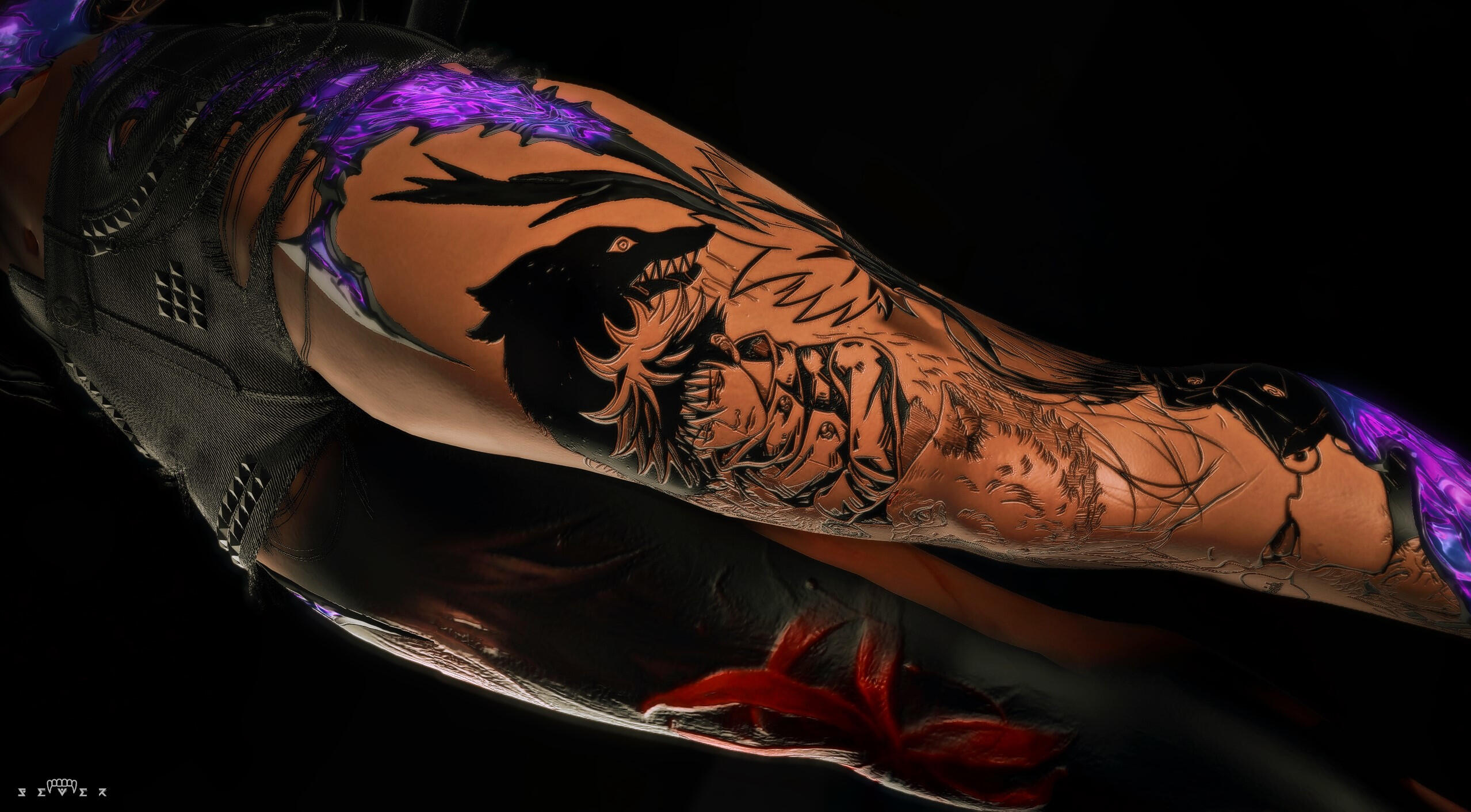 JJK Tattoo with Custom Scales